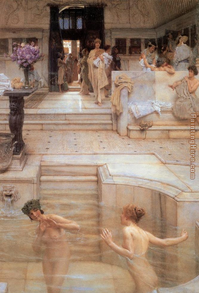 A Favorite Custom painting - Sir Lawrence Alma-Tadema A Favorite Custom art painting